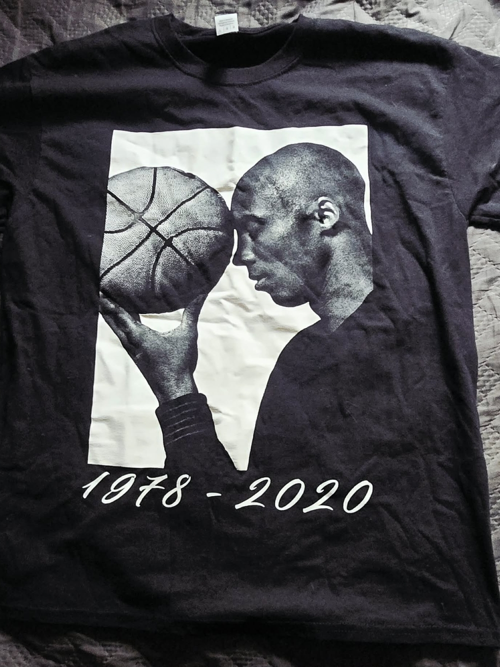Black Memorial Basketball Graphic Tee - 1978-2020 Tribute